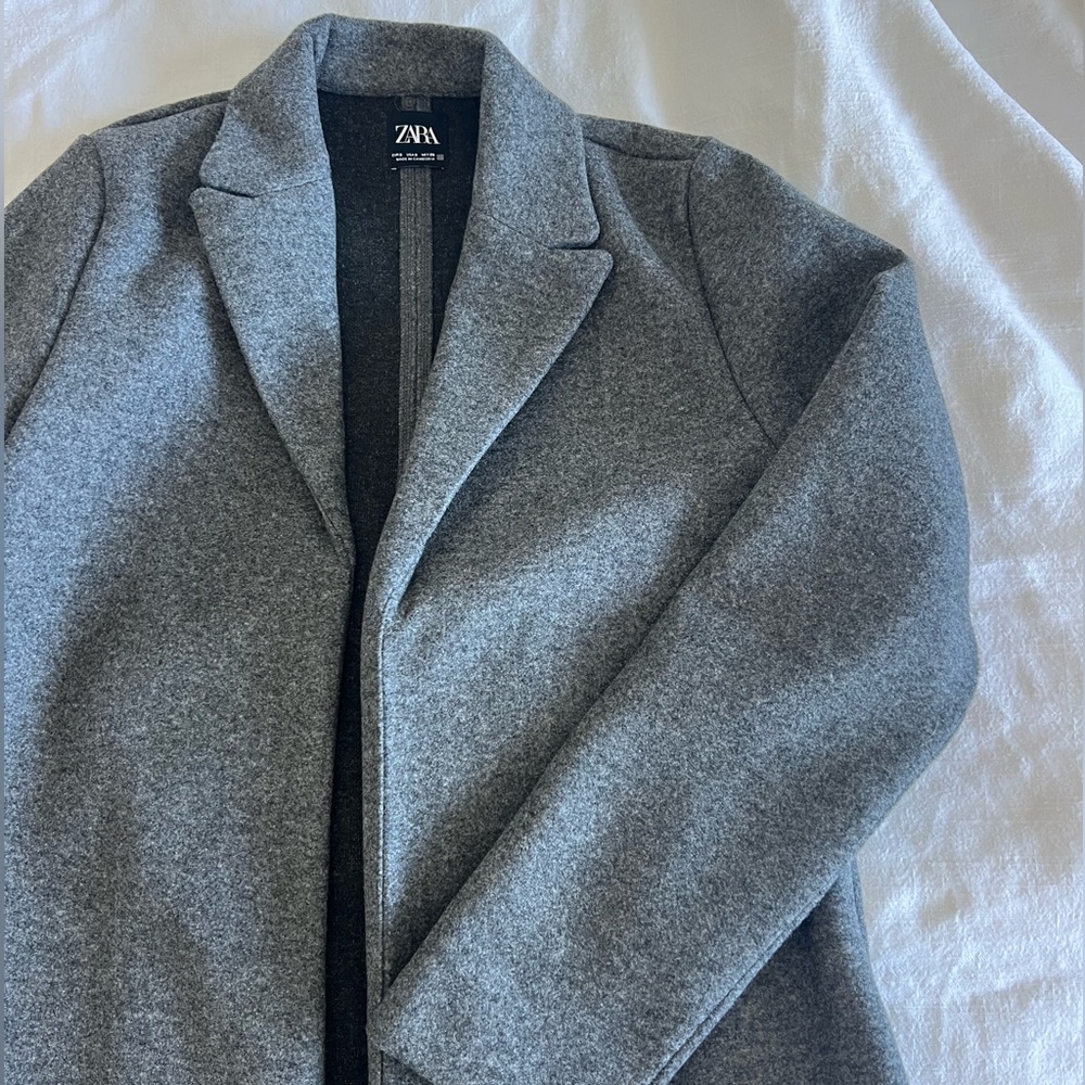 Zara gray coat, unlined size small